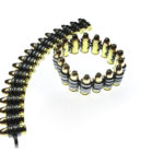 Copper and Brass 9mm Bullet Bracelet with Grey Links - Image 3