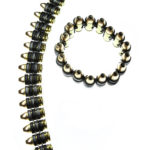Copper and Brass 9mm Bullet Bracelet with Mixed Links - Image 4
