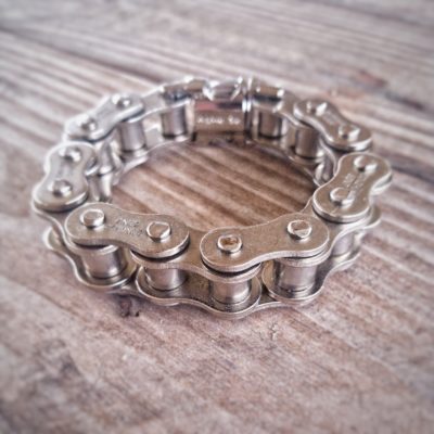 50 Nickel Plated Motorcycle Chain Bracelet